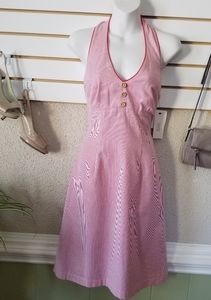 Jade Melody Red Striped Halter dress NWT size 2